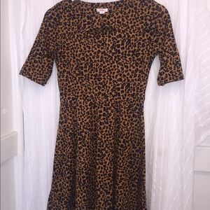 Fit and Flare Leopard Print Mini Dress -